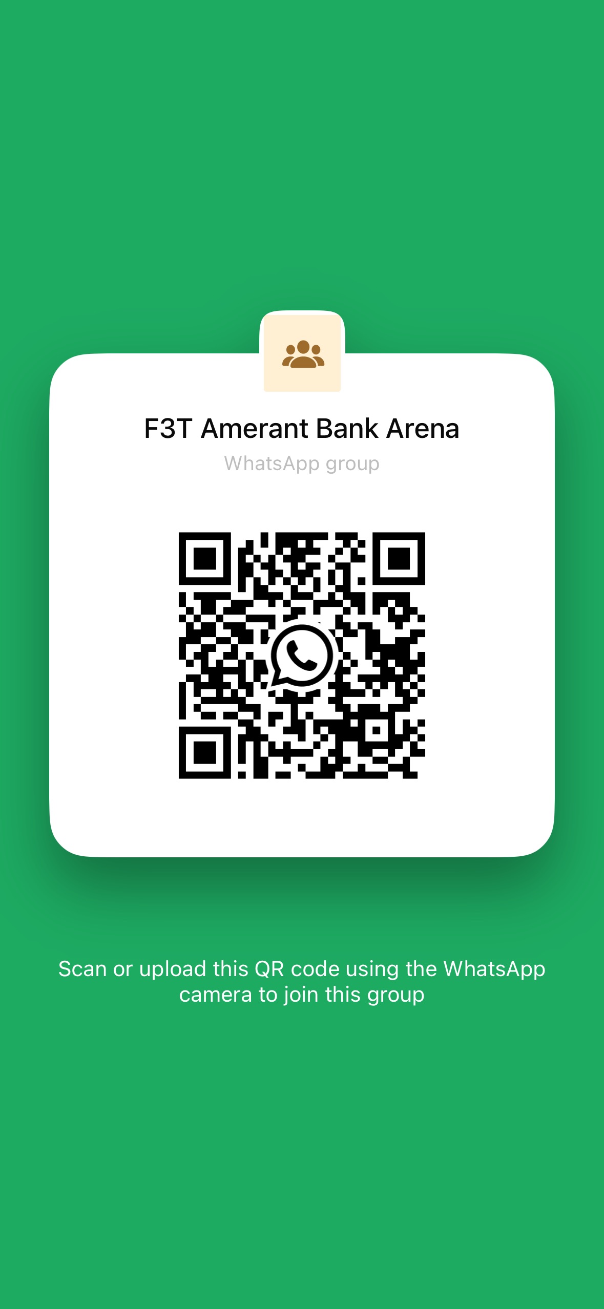 QR code to join the F3T Booster Program WhatsApp group